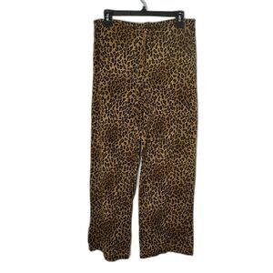 Lauren Ralph Lauren  Leopard Pajama Bottoms Loungewear Animal Print Cotton Small